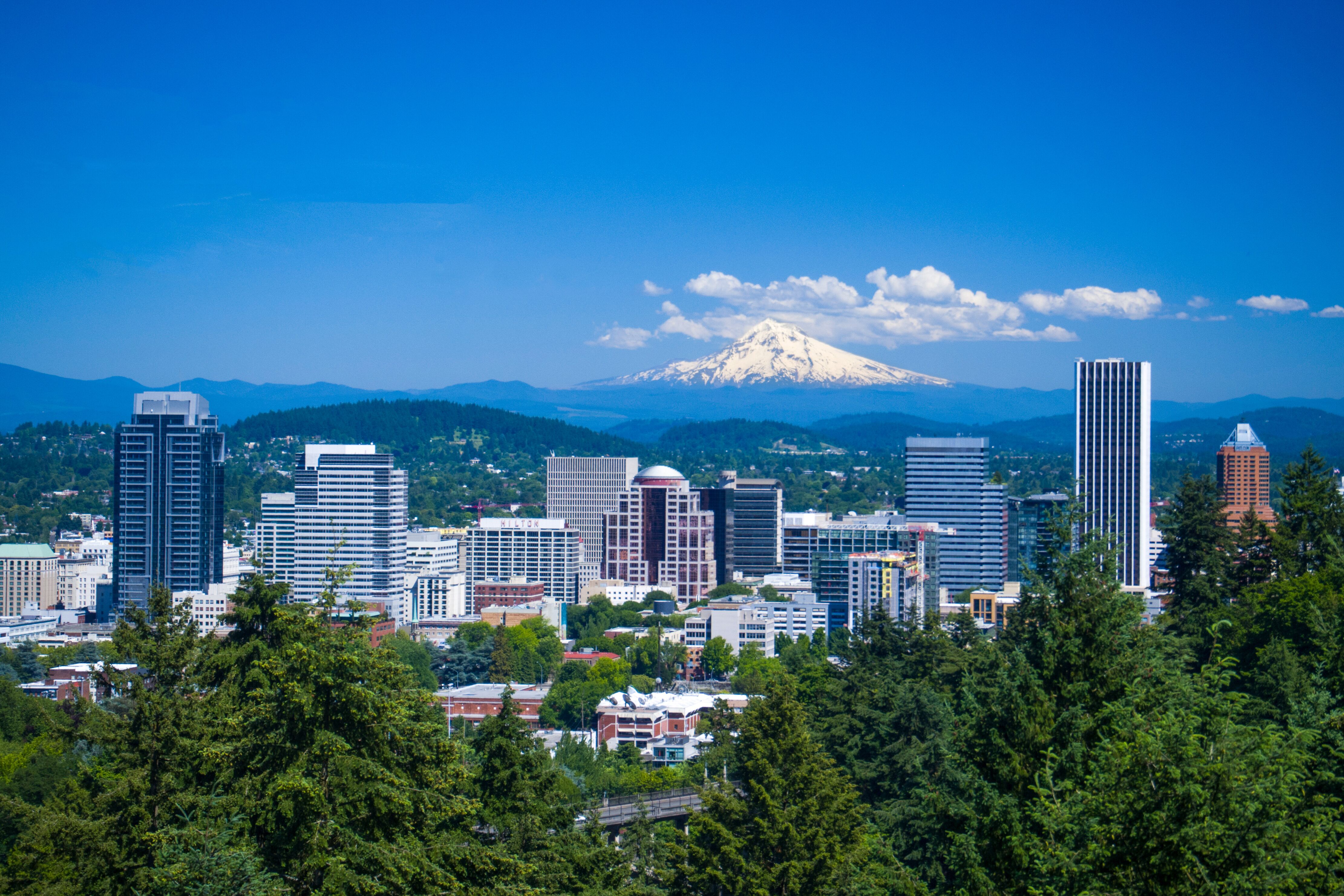 Die Skyline von Portland