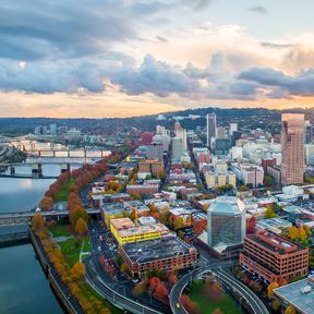 Portland in der Dämmerung