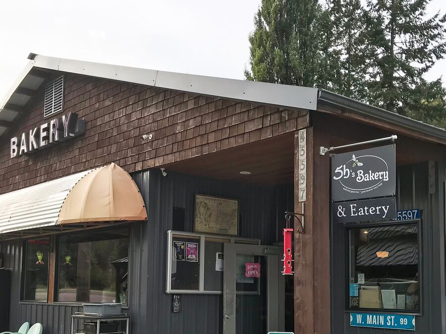 Außenansicht der 5b's Bakery and Eatery in Concrete, Washington