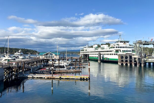 Blick auf den Hafen von Friday Harbor