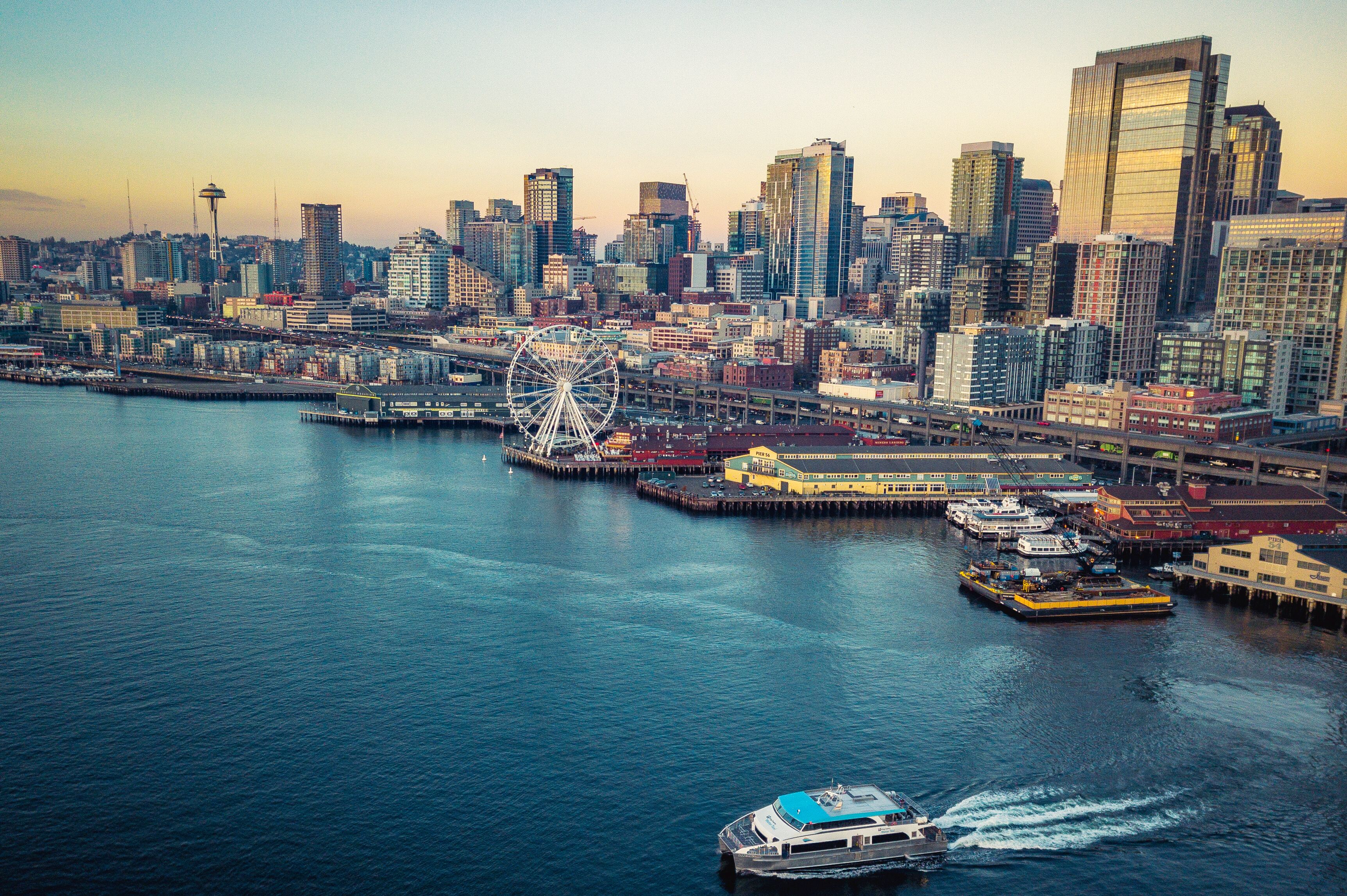 Seattles Waterfront an der Elliott Bay