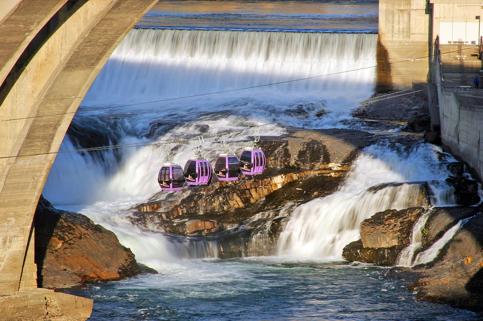 Mit der Seilbahn ueber die Spokane Falls