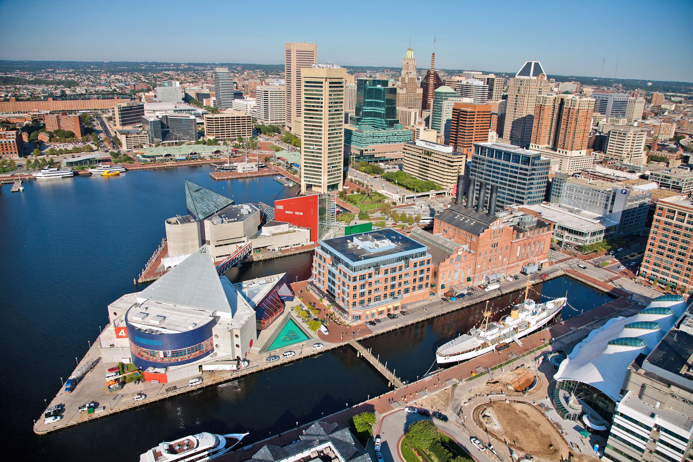 Blick auf den Hafen von Baltimore