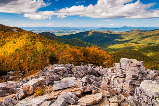 Das Shenandoah Valley und die Blue Ridge Mountains, Shenandoah National Park, Virginia