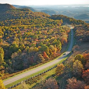 Rocky Knob Recreation Area auf dem Blue Ridge Parkway