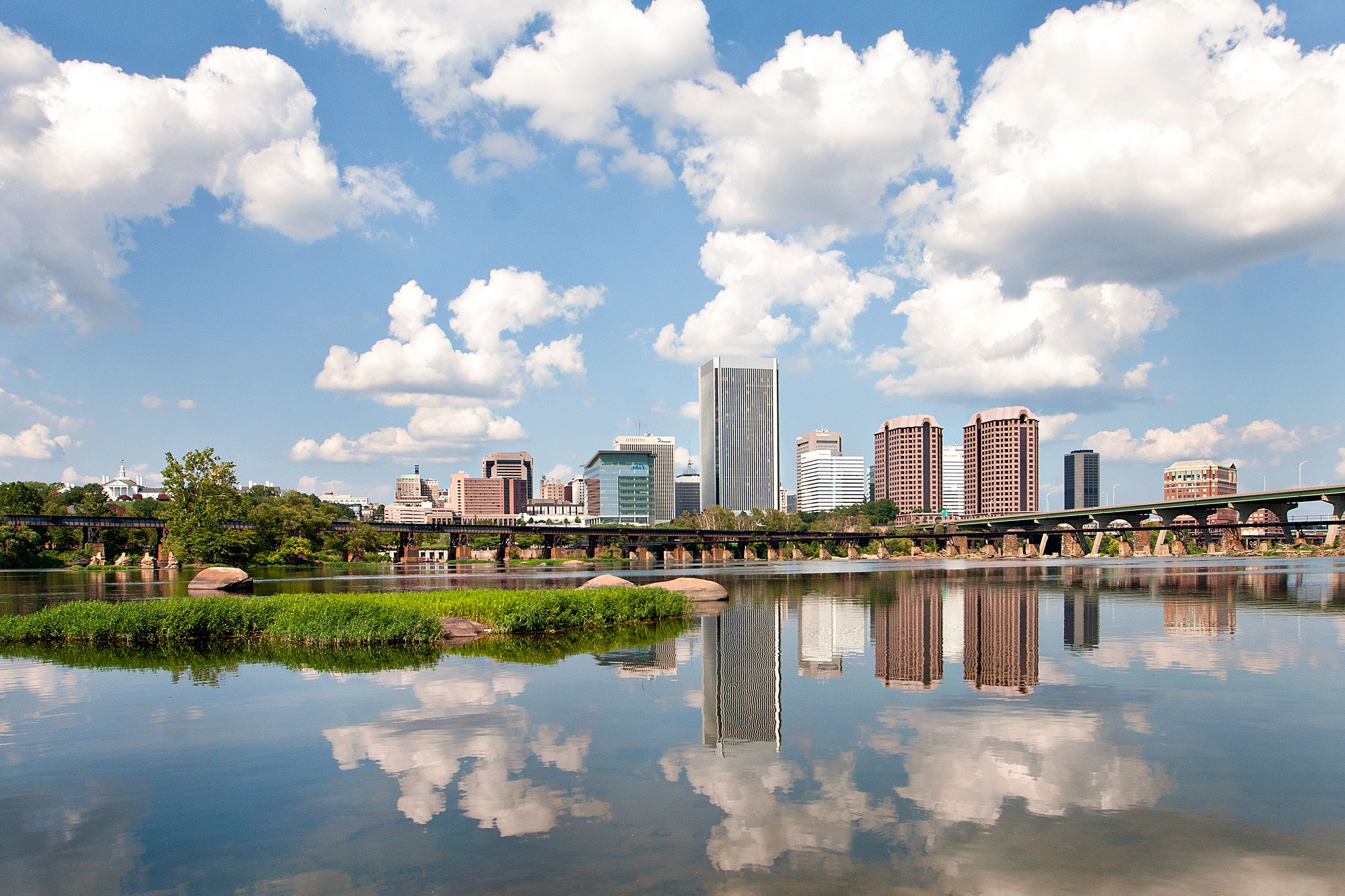 Die Skyline der Stadt Richmond in Virginia