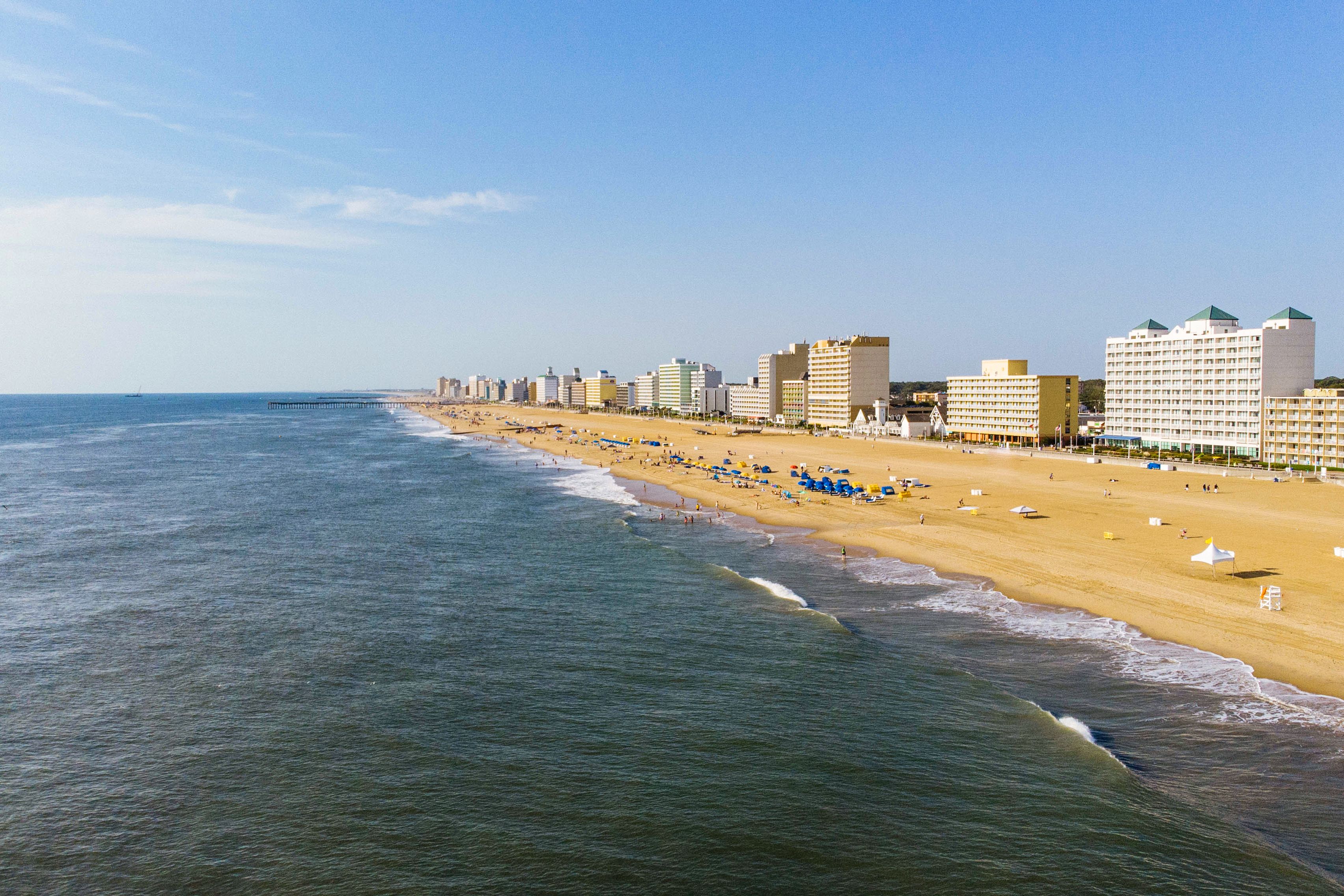 Blick auf den Strand von Virginia Beach