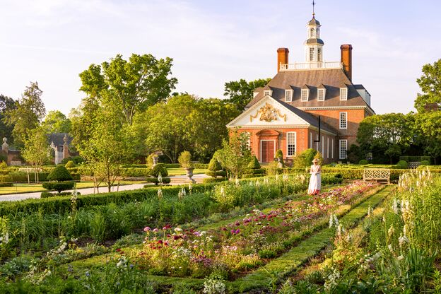 Der Governours Place im historischen Colonial Williamsburg in Virginia