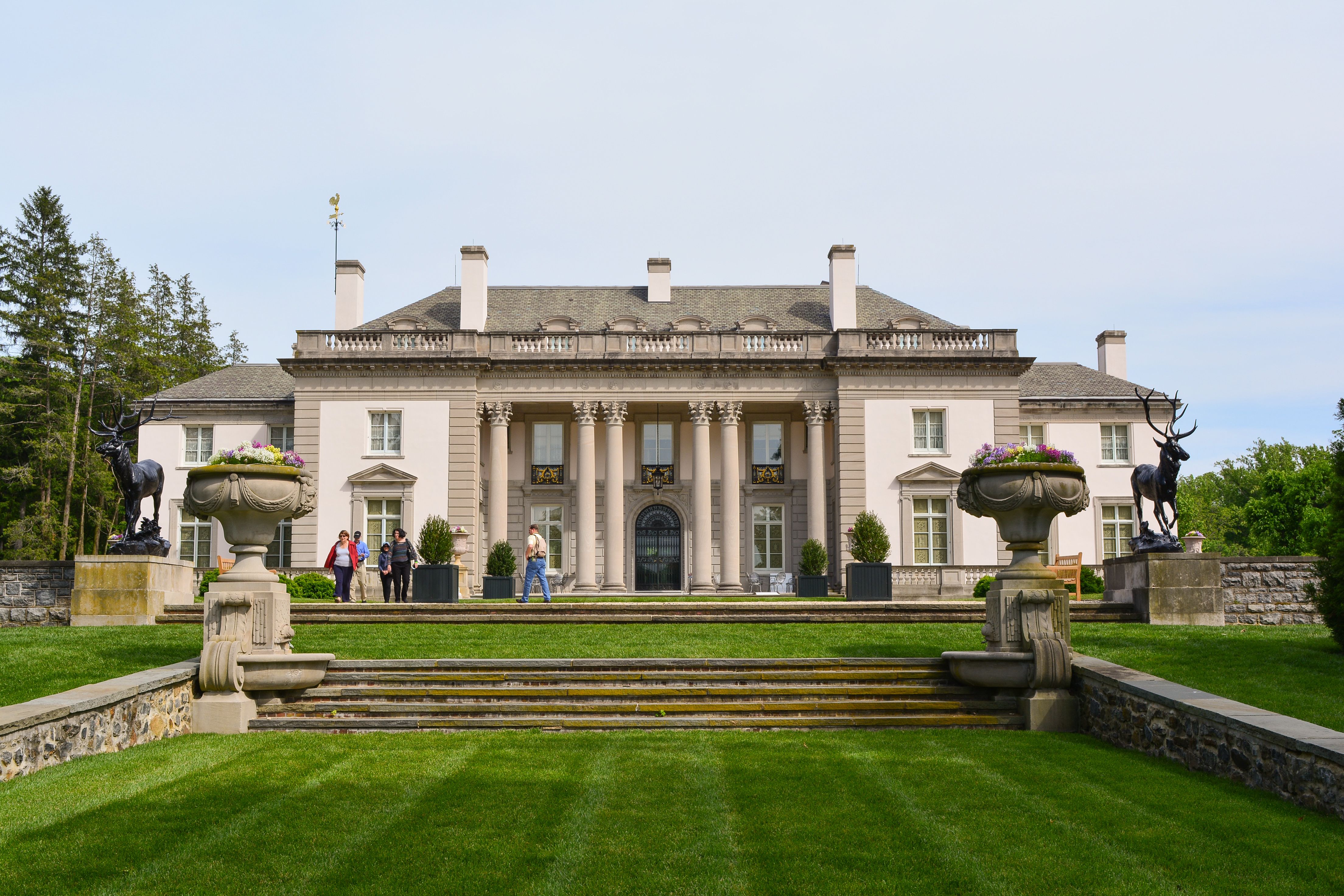 Aussicht auf das Landgut Nemours Mansion & Gardens in Wilmington, Delaware