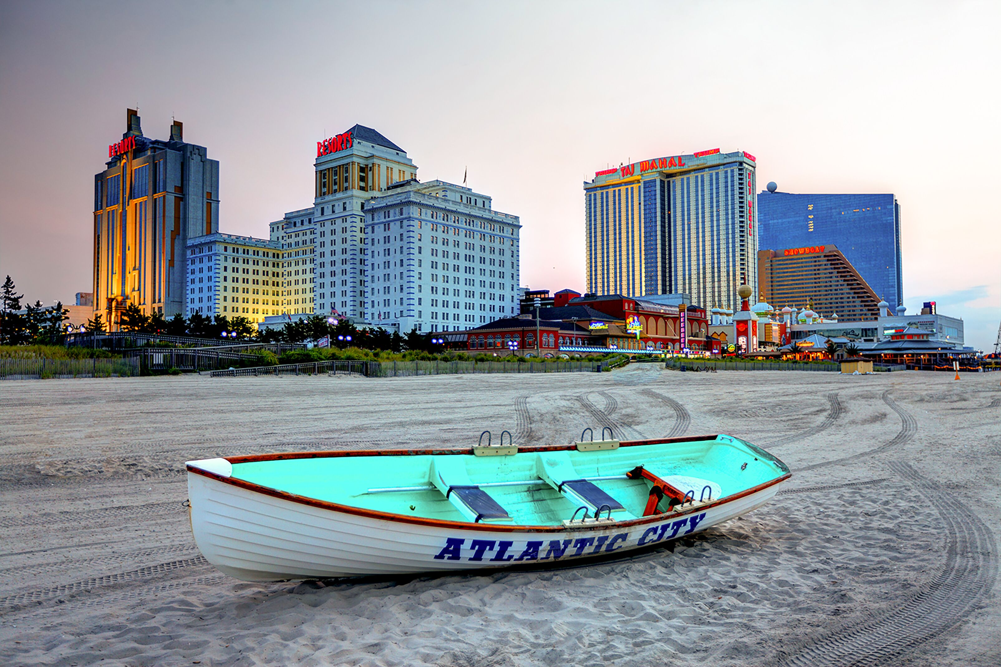 Beeindruckender Blick auf Atlantic City in New Jersey