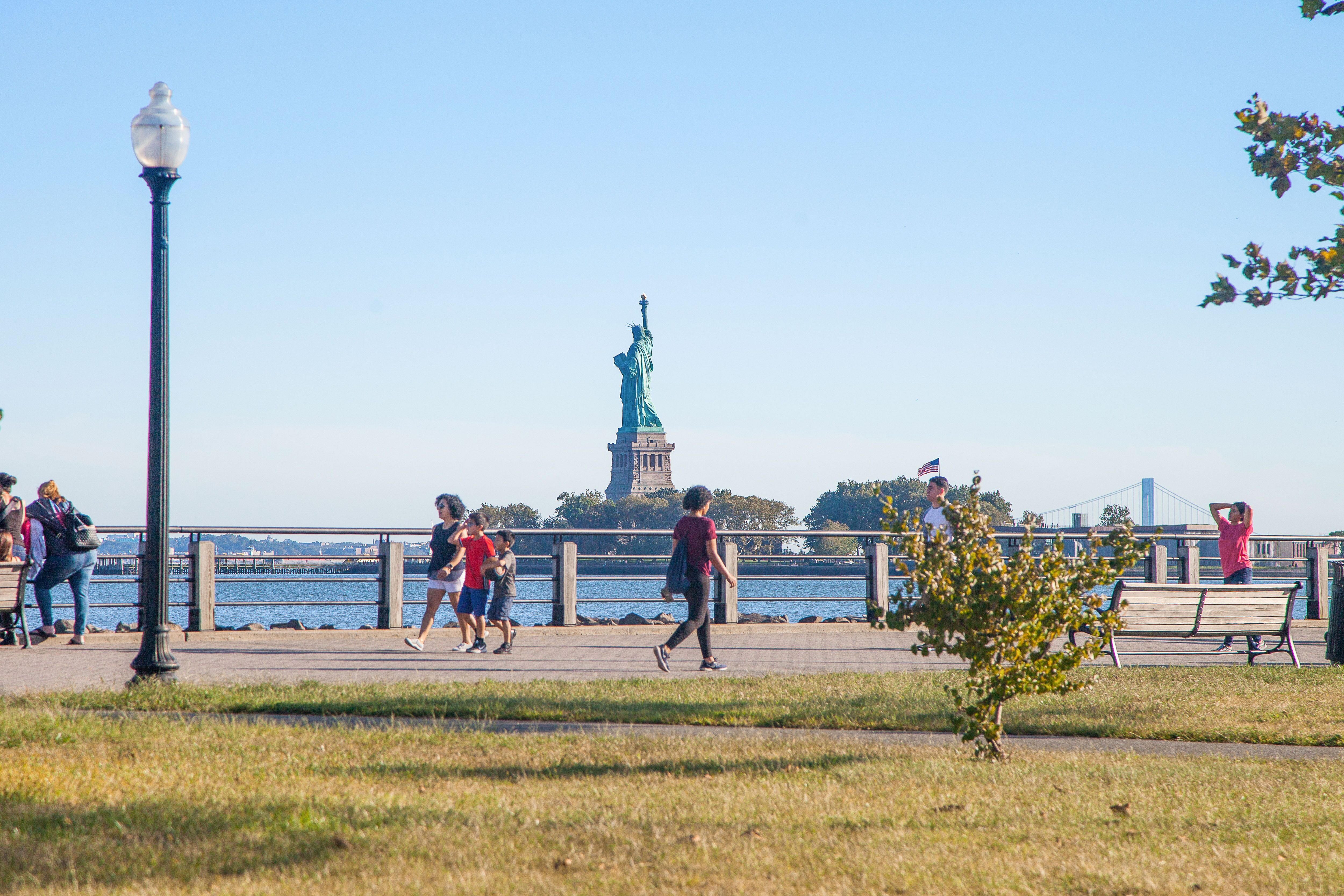 Liberty State Park mit Blick auf die Freiheitsstatue
