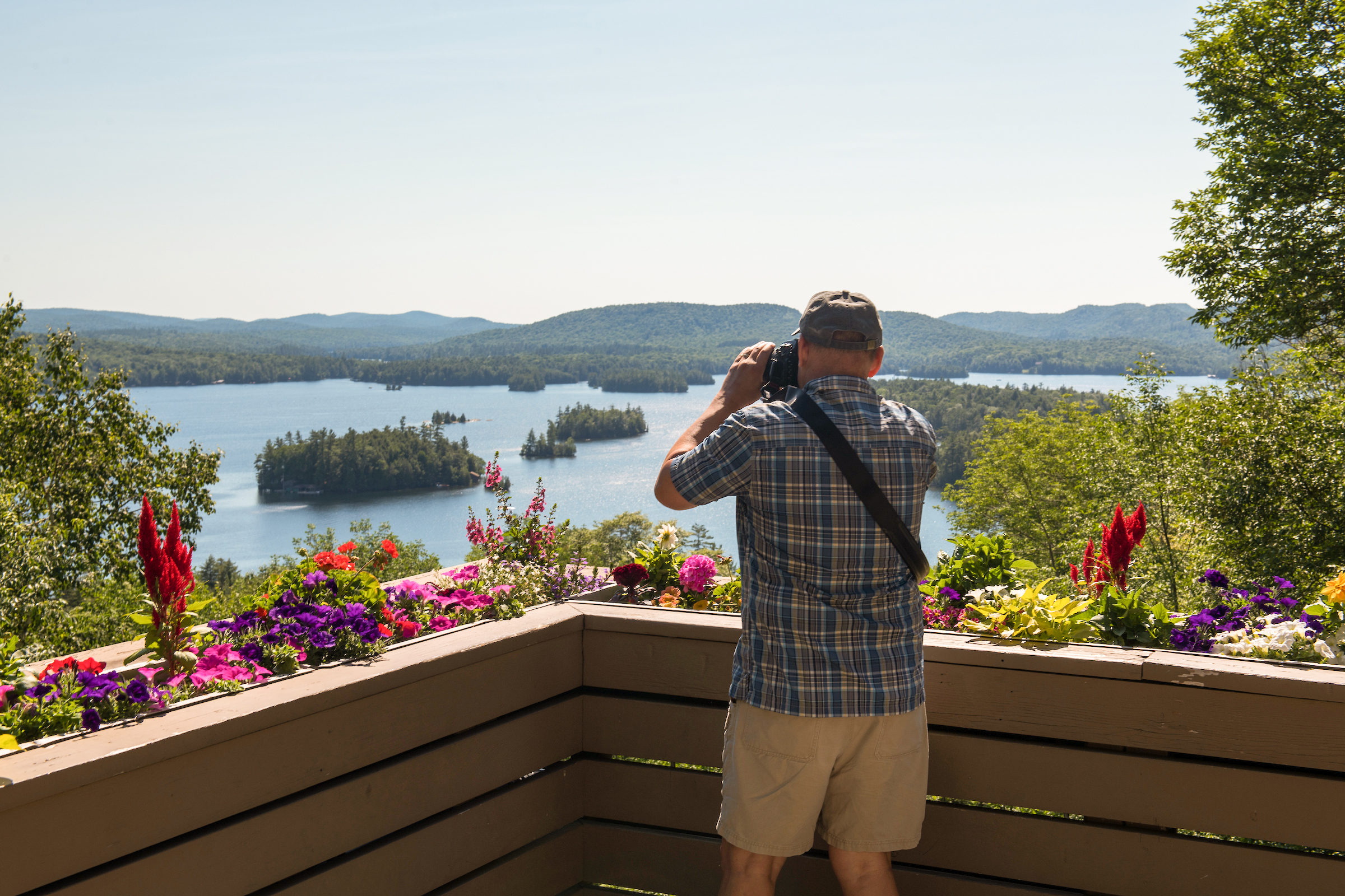 Blick über den Blue Mountain Lake im US-Bundesstaat New Yor