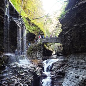 Der Watkins Glen State Park im US-Bundesstaat New York Der Watkins Glen State Park im US-Bundesstaat New York