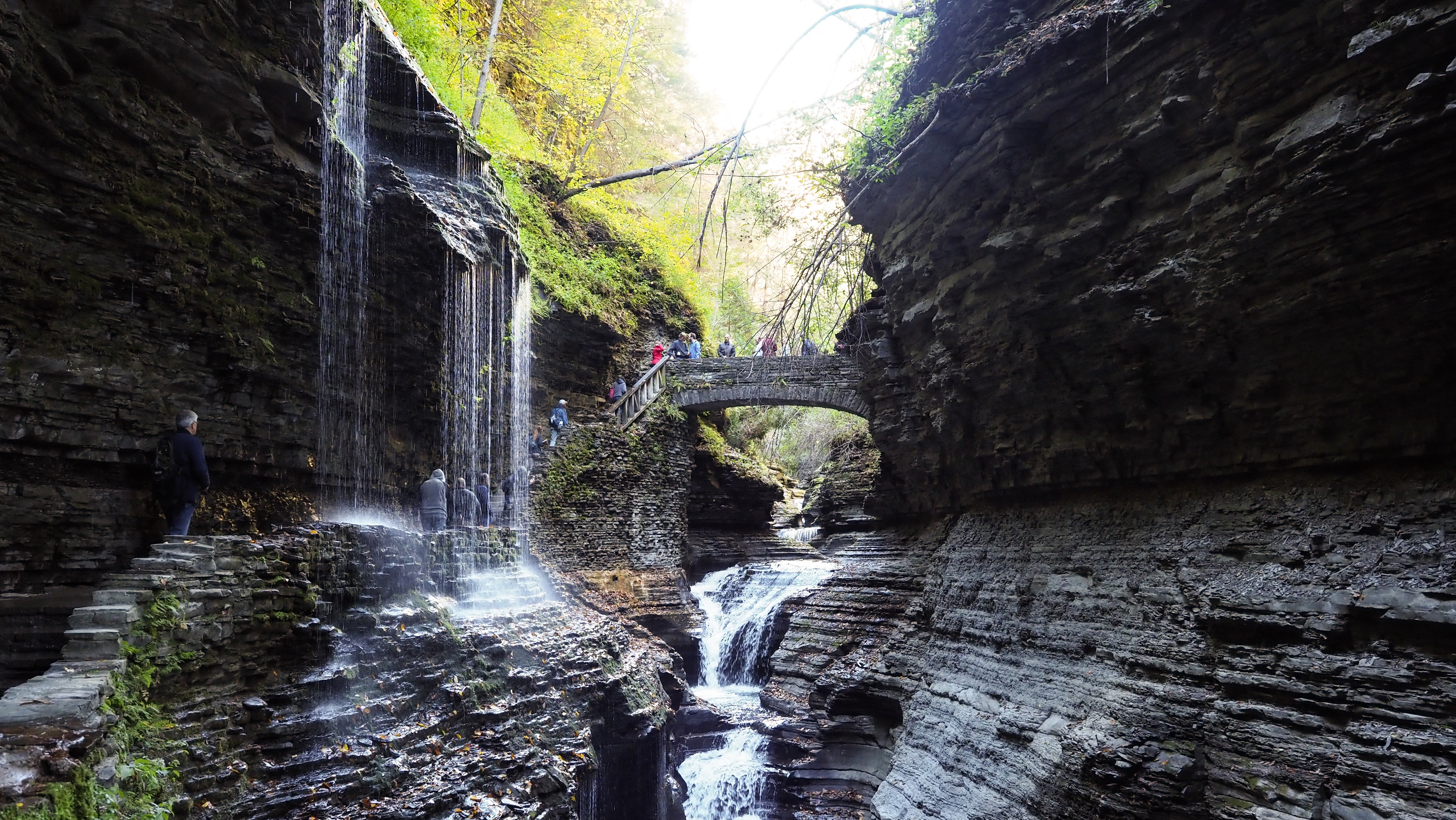 Der Watkins Glen State Park im US-Bundesstaat New York Der Watkins Glen State Park im US-Bundesstaat New York