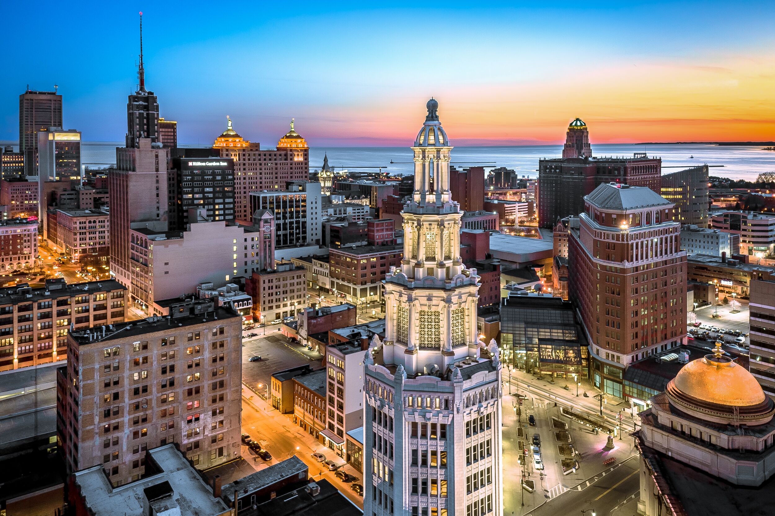 Blick auf die Skyline von Buffalo