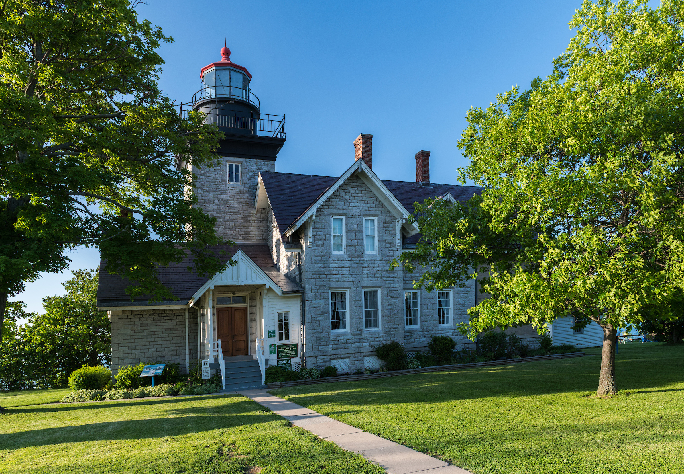 Thirty Mile Point Lighthouse im Golden Hill State Park des US-Bundesstaat New York