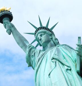 Nahaufnahme der Freiheitsstatue, New York