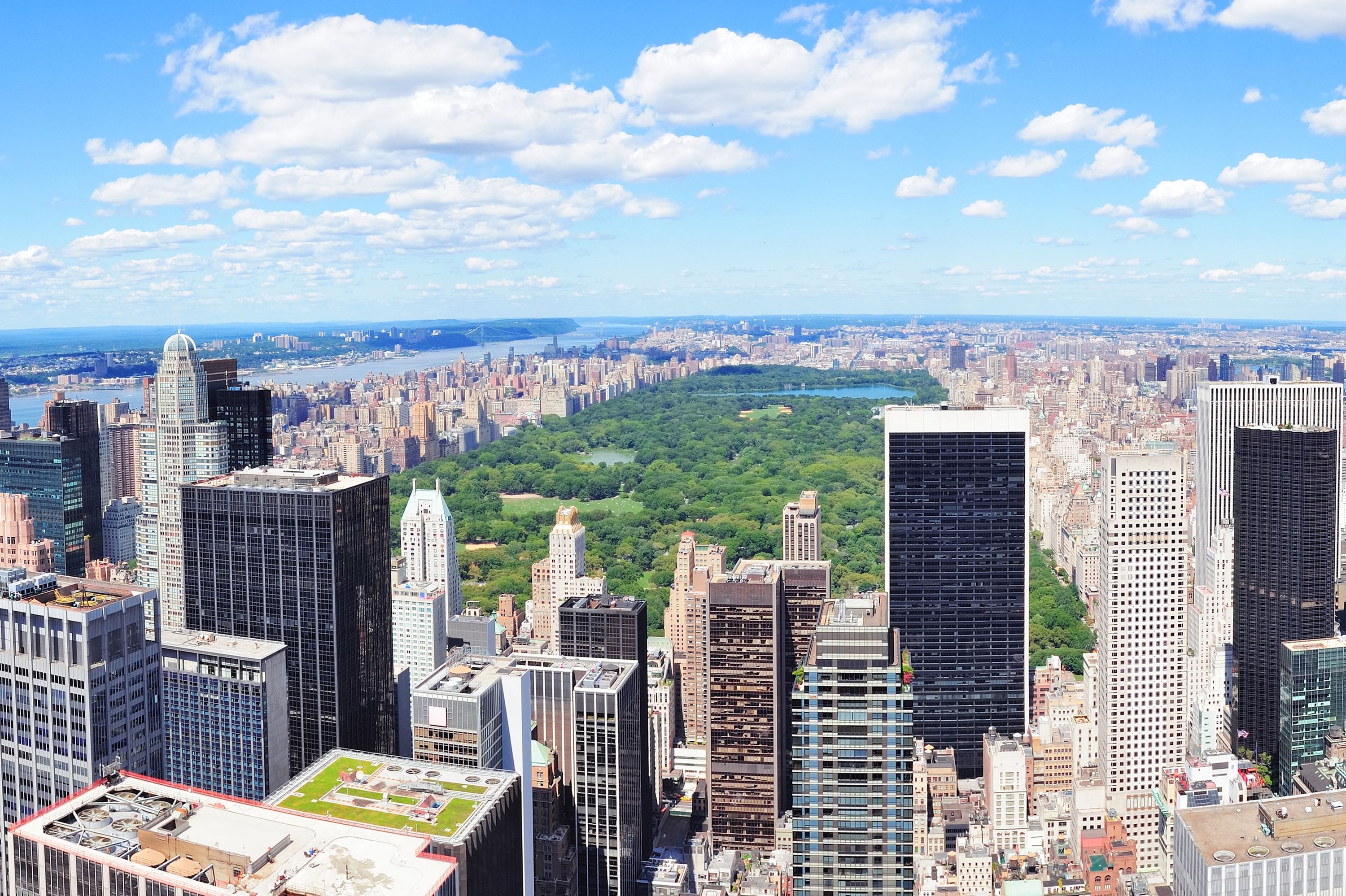 HochhÃ¤user und Central Park aus der Vogelperspektive, New York City