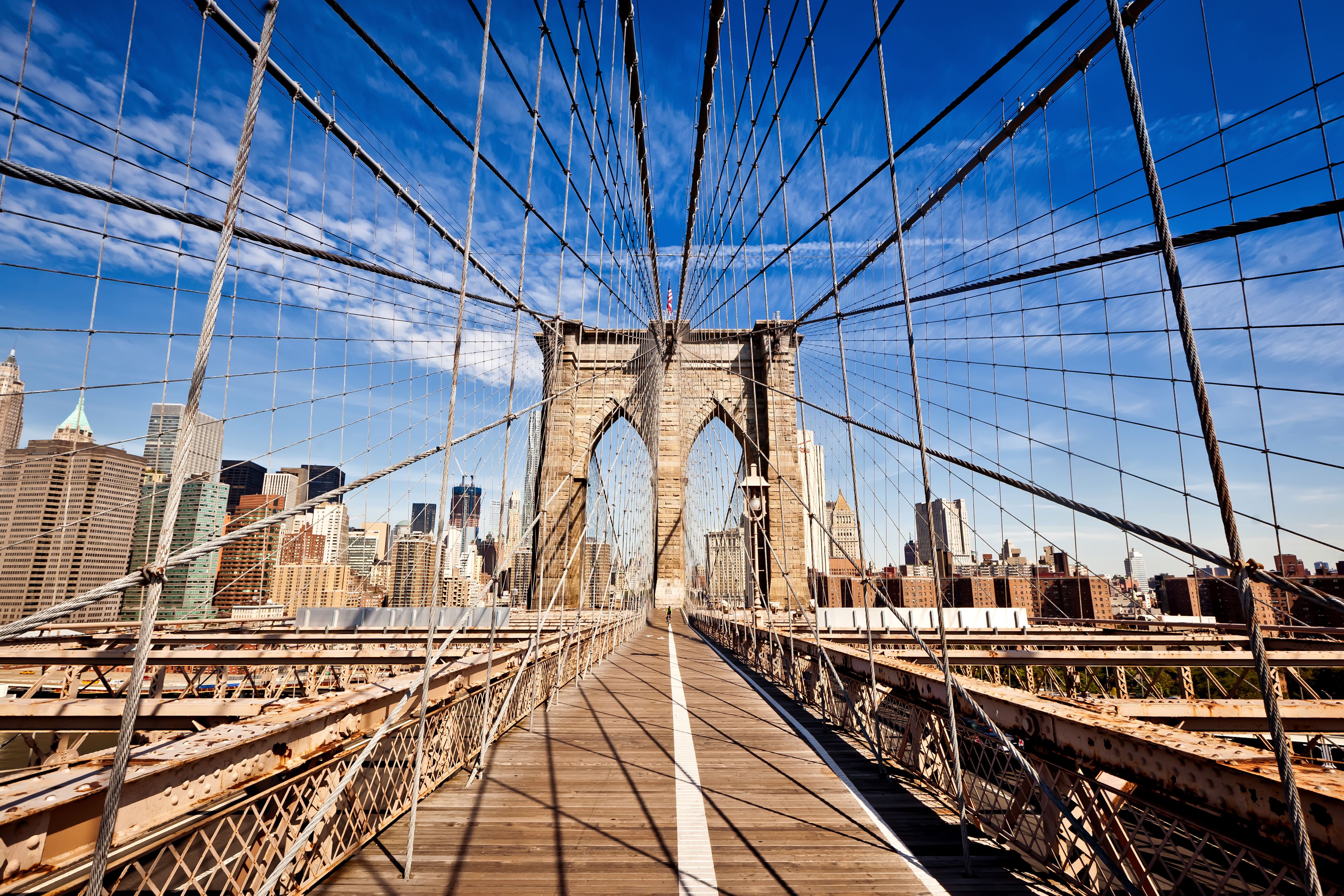 Blick auf die Brookly Bridge in New York City