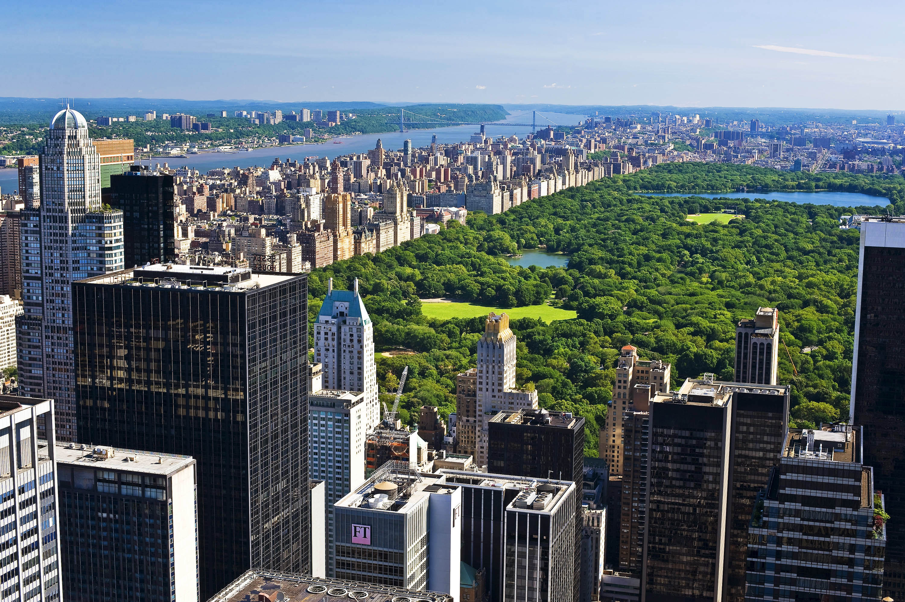 Der Blick von der Aussichtsplattform des Rockefeller Center in New York