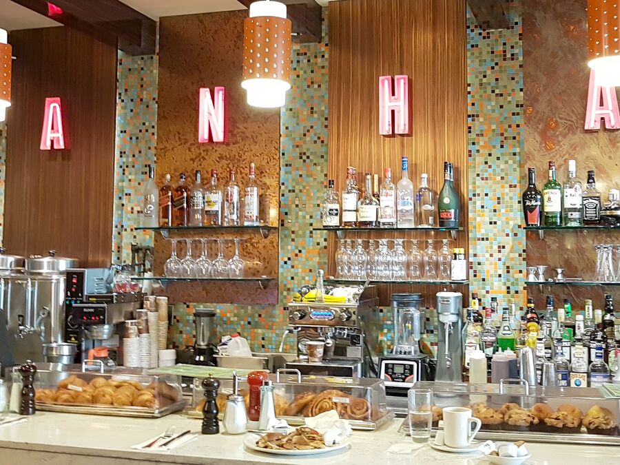 Innenansicht des Diners â€žManhattan" in New York