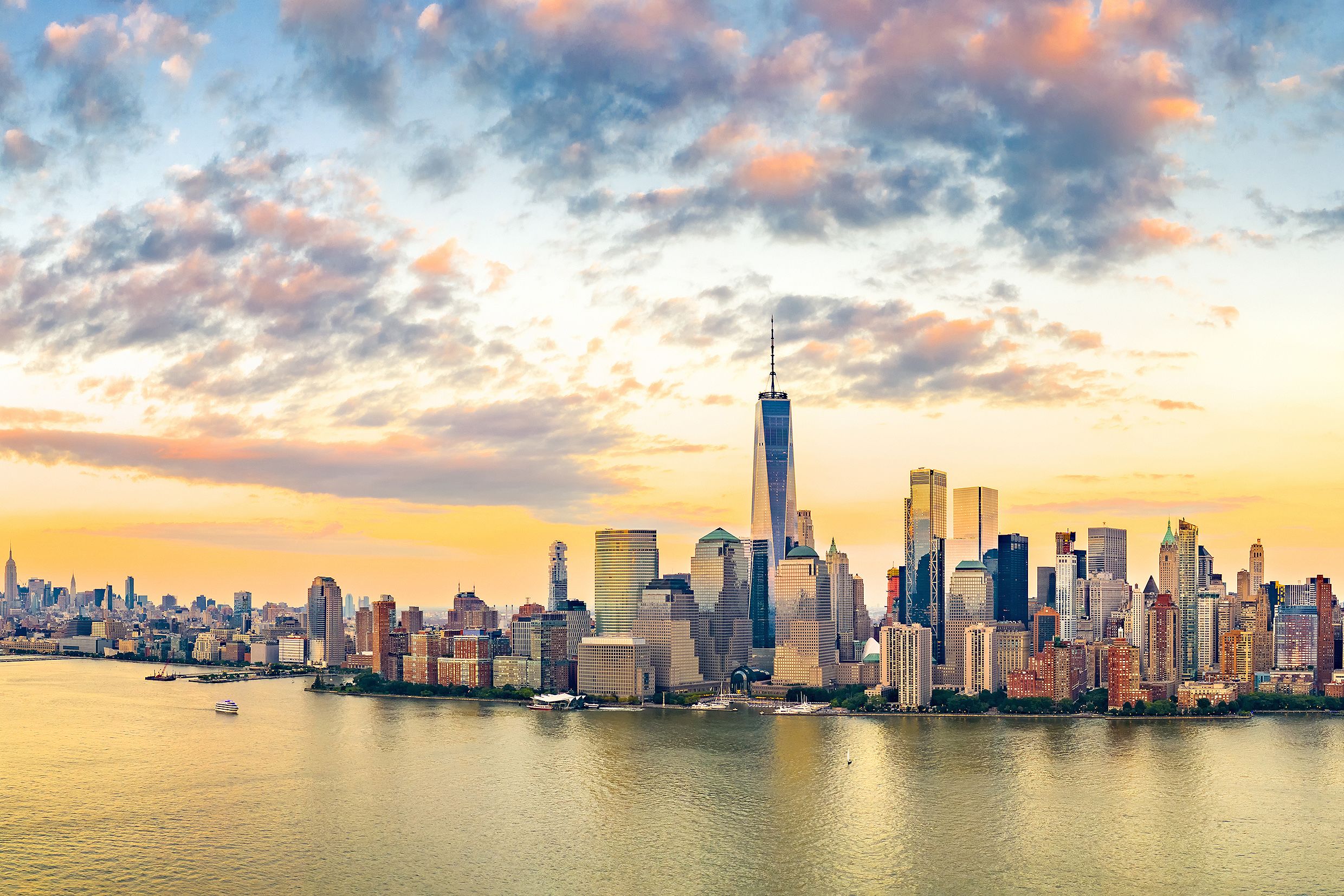 Blick auf die Skyline von Manhattan, New York City