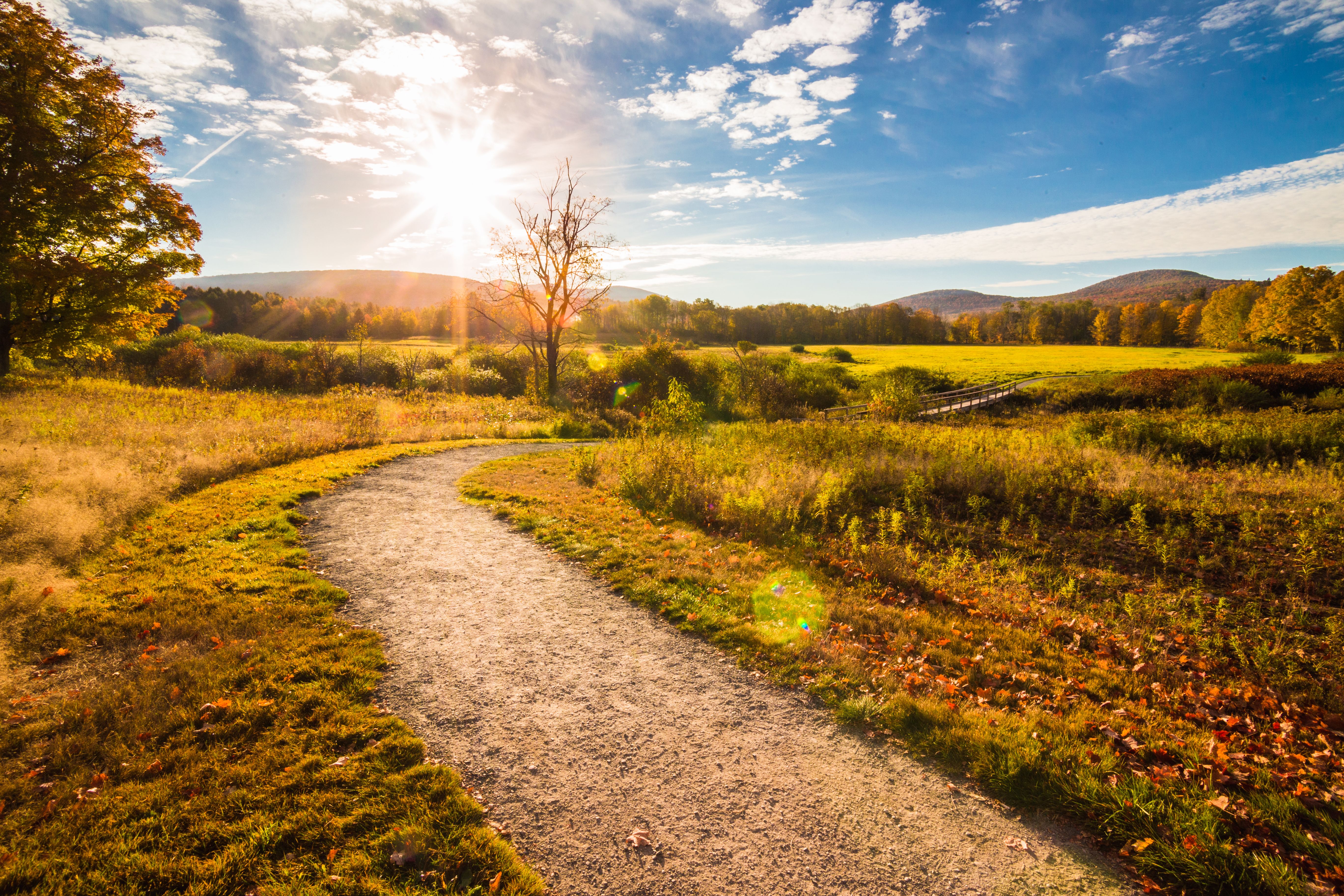 Herbstliches Upstate New York im Licht des Sonnenaufgangs