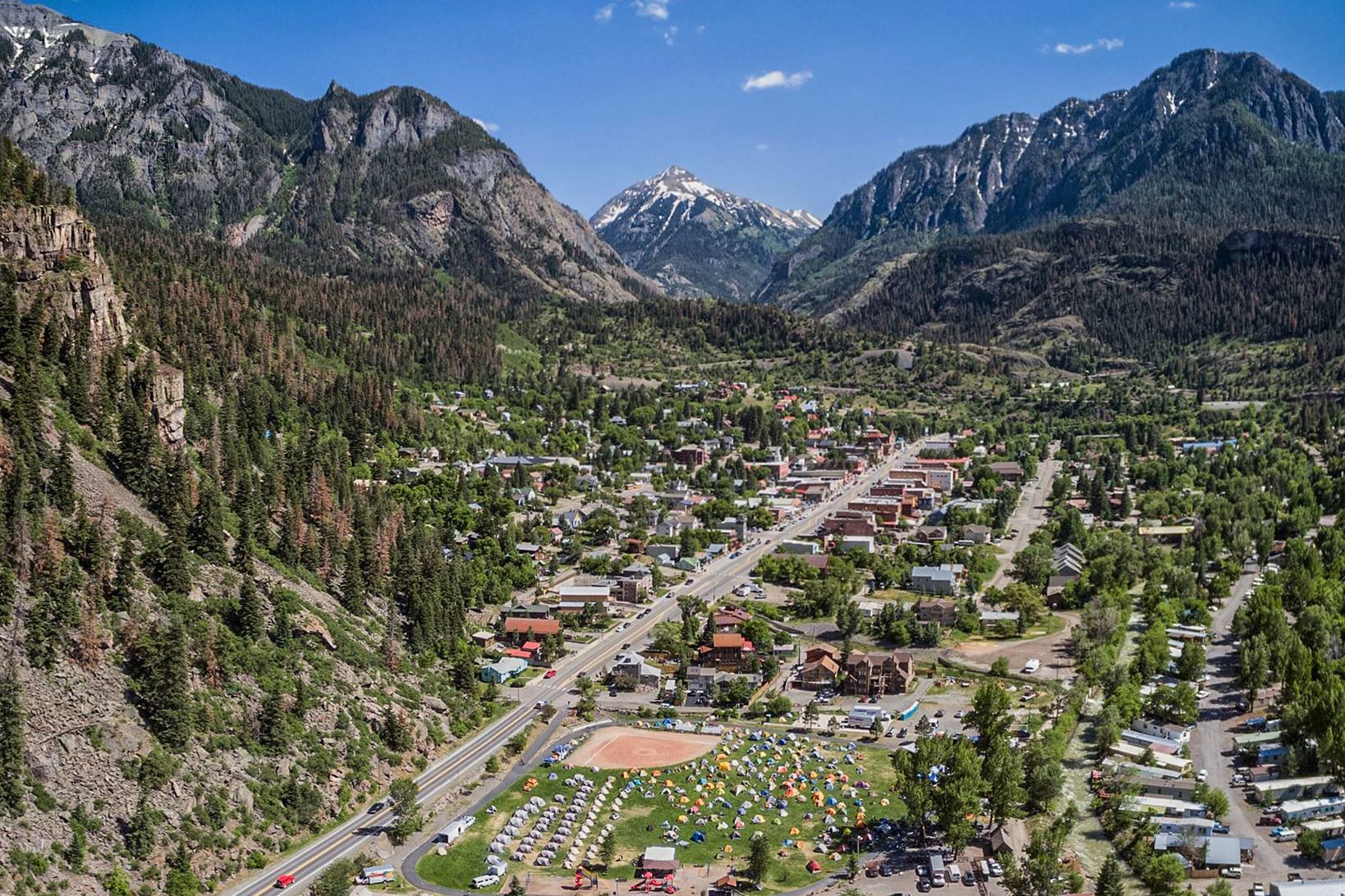 Ouray aus der Vogelperspektive