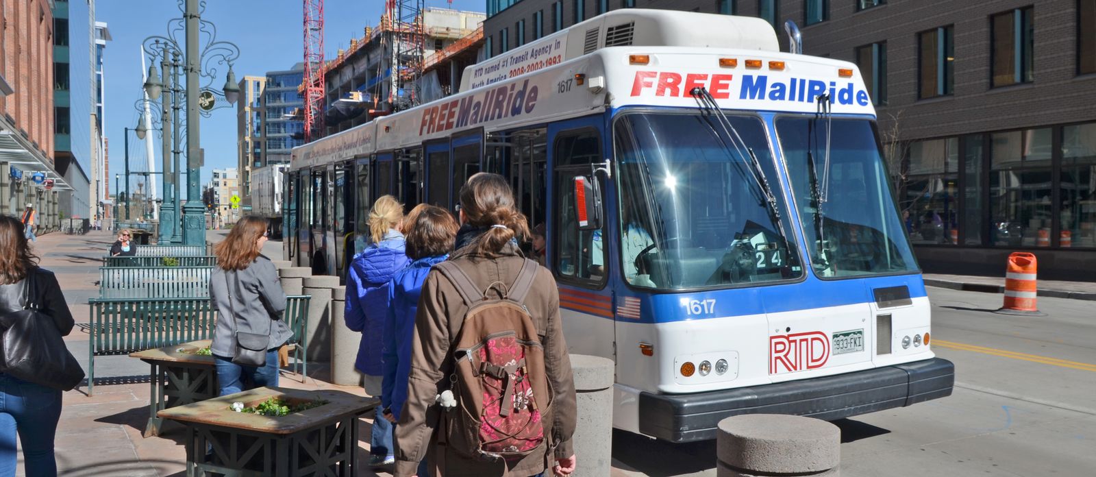 Ein Bus des Free Mall Ride