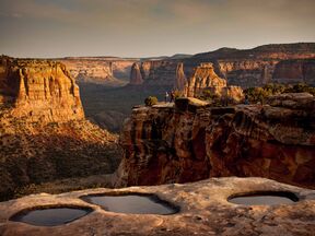 Ausblick Ã¼ber die Weiten des Naturschutzgebiets Colorado National Monument