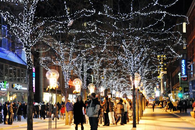 16th Street Mall im Winter in Denver, Colorado 16th Street Mall im Winter in Denver, Colorado
