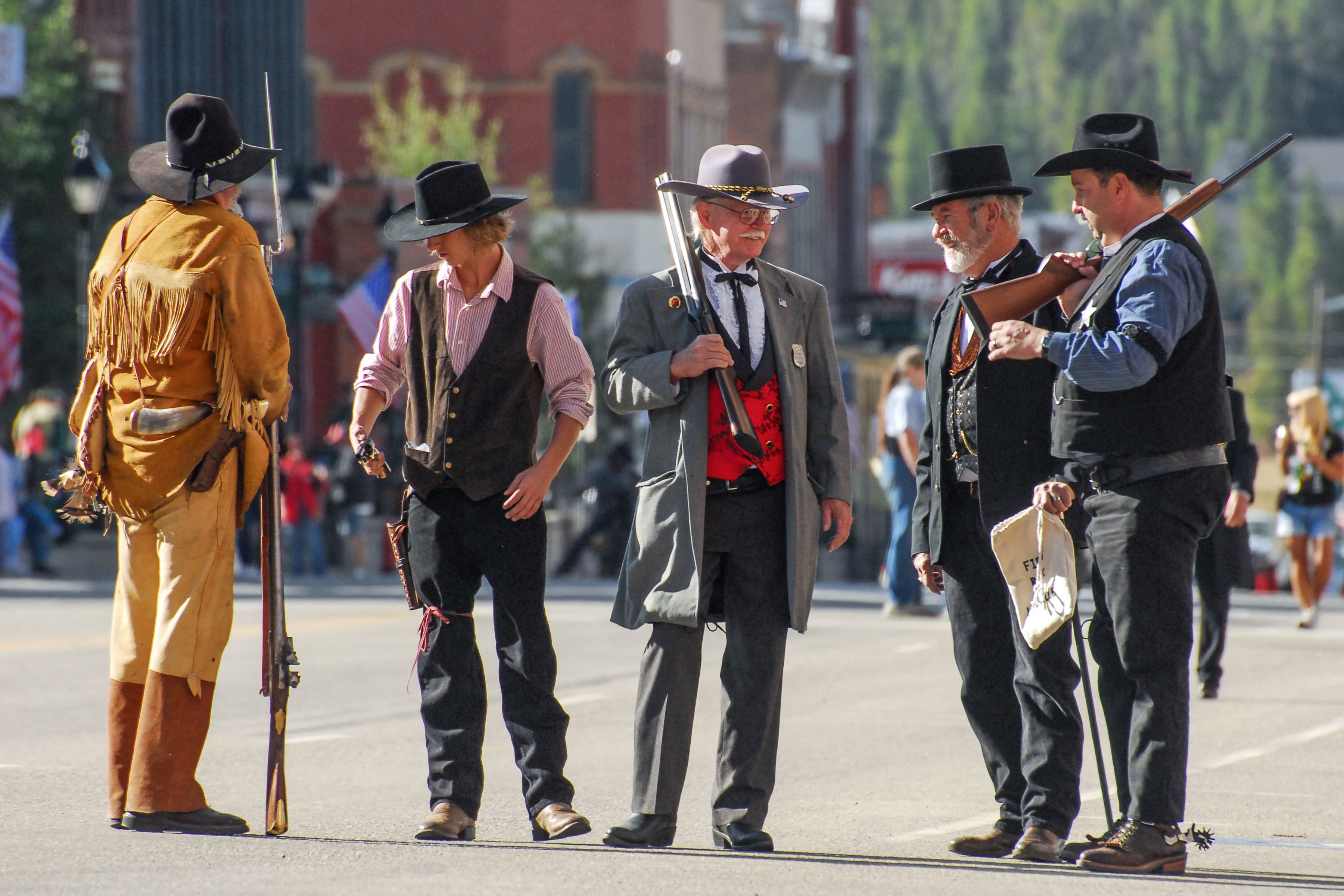 Eine Gruppe Revolverhelden in Leadville, Colorado