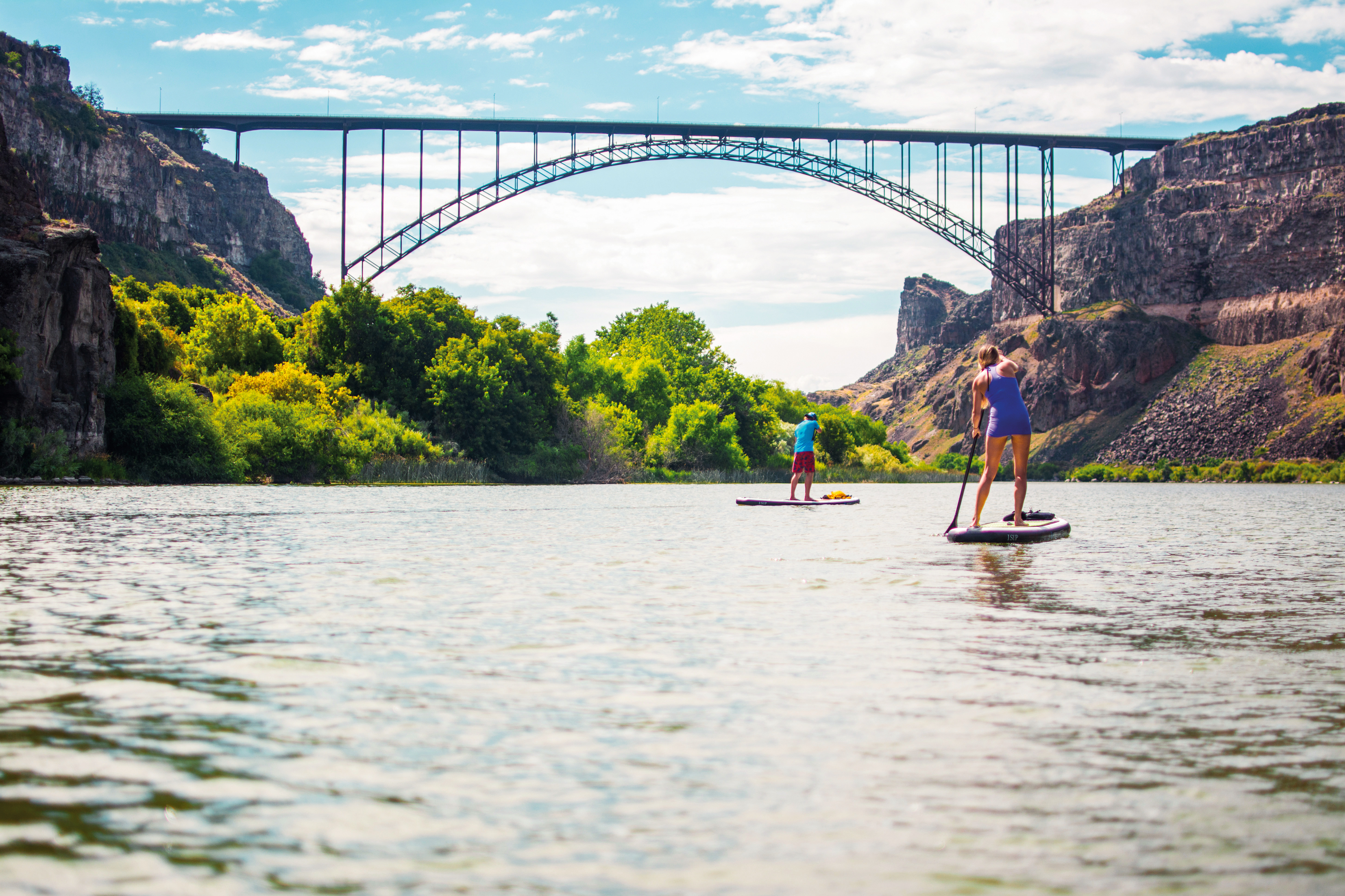 Stand Up Paddling auf dem Snake River bei Twin Falls