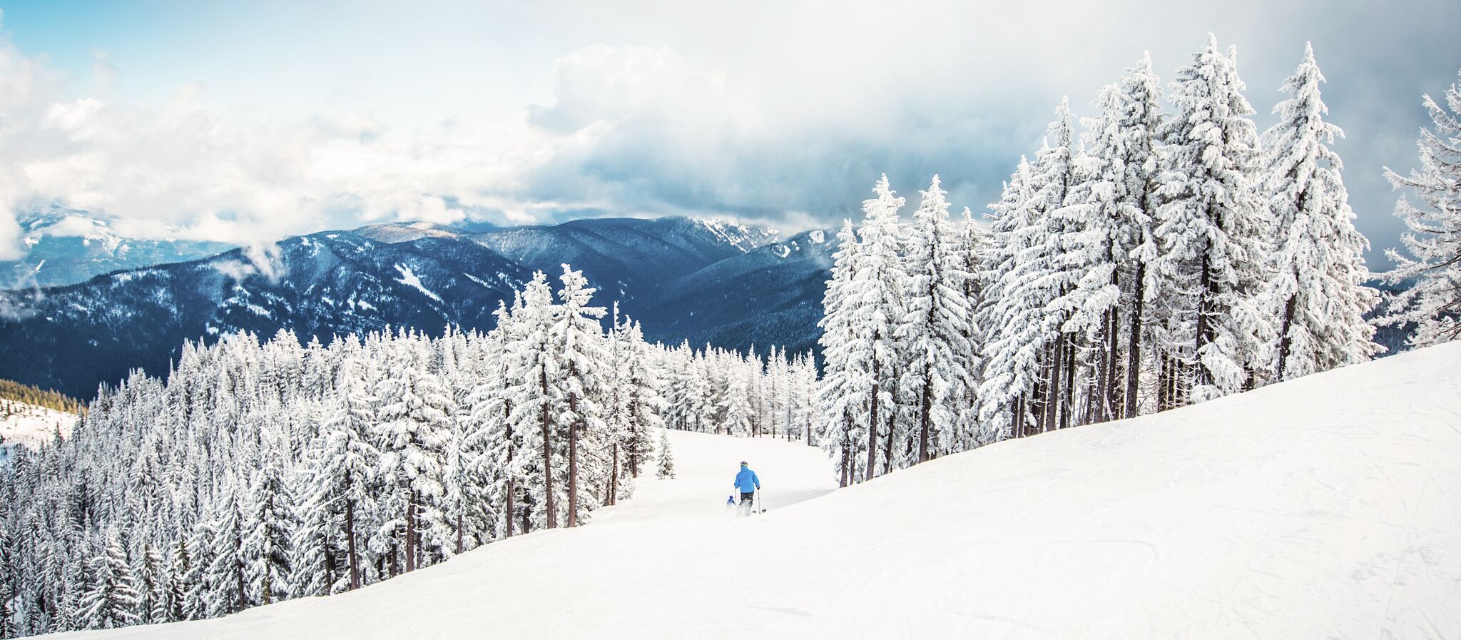 Skifahren auf dem Silver Mountain in Idaho