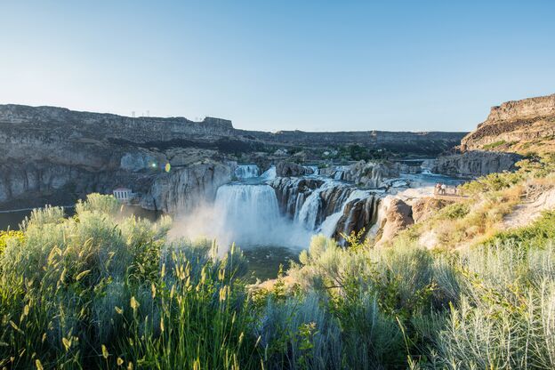 Die Upper Mesa Falls in Idaho