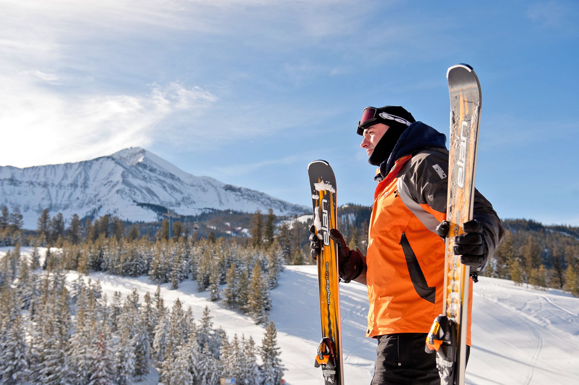 Skifahrer am Moonlight Basin