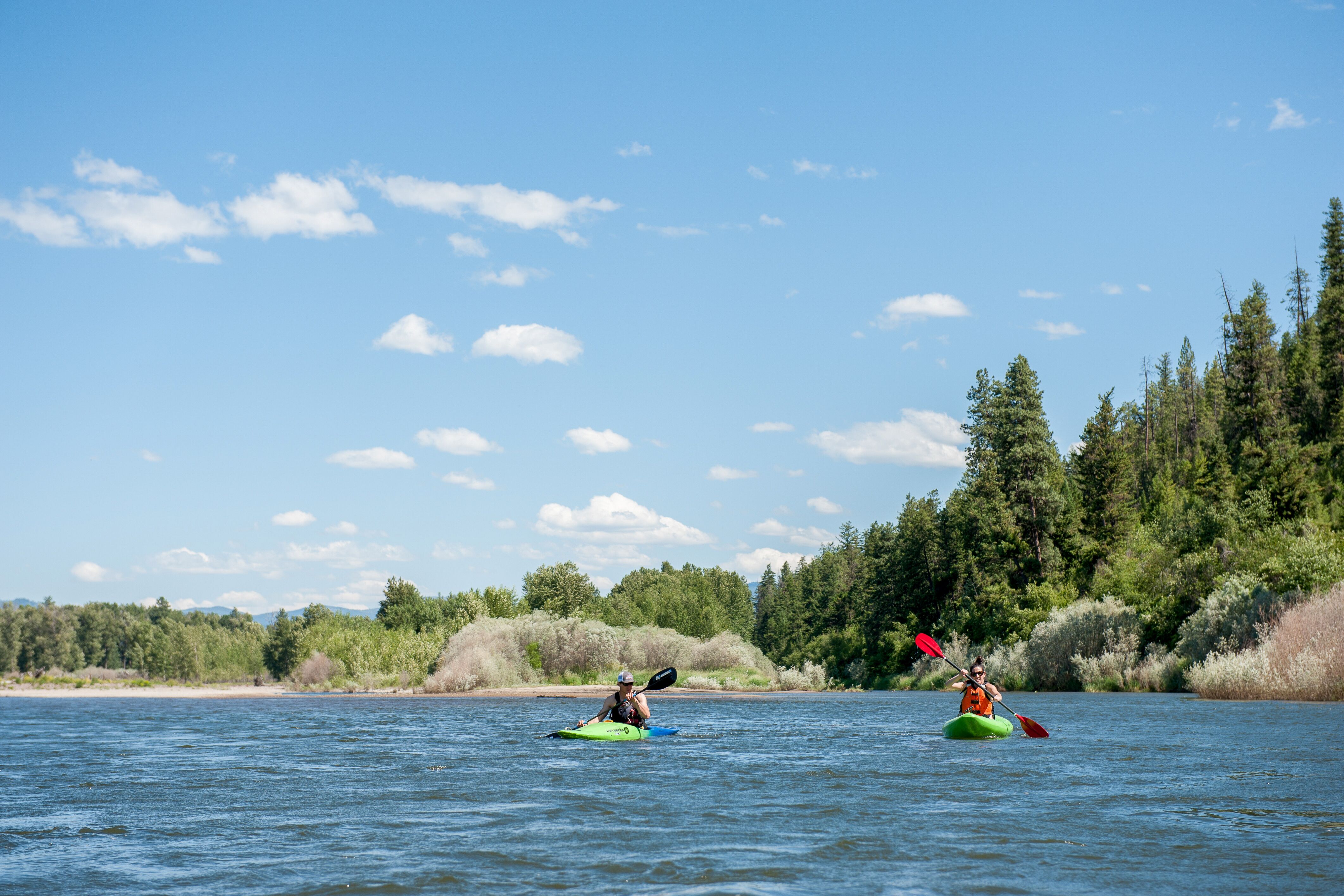 Kayaken in der Nähe von Missoula