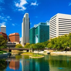 Die Sklyline der Stadt Omaha in Nebraska Die Sklyline der Stadt Omaha in Nebraska