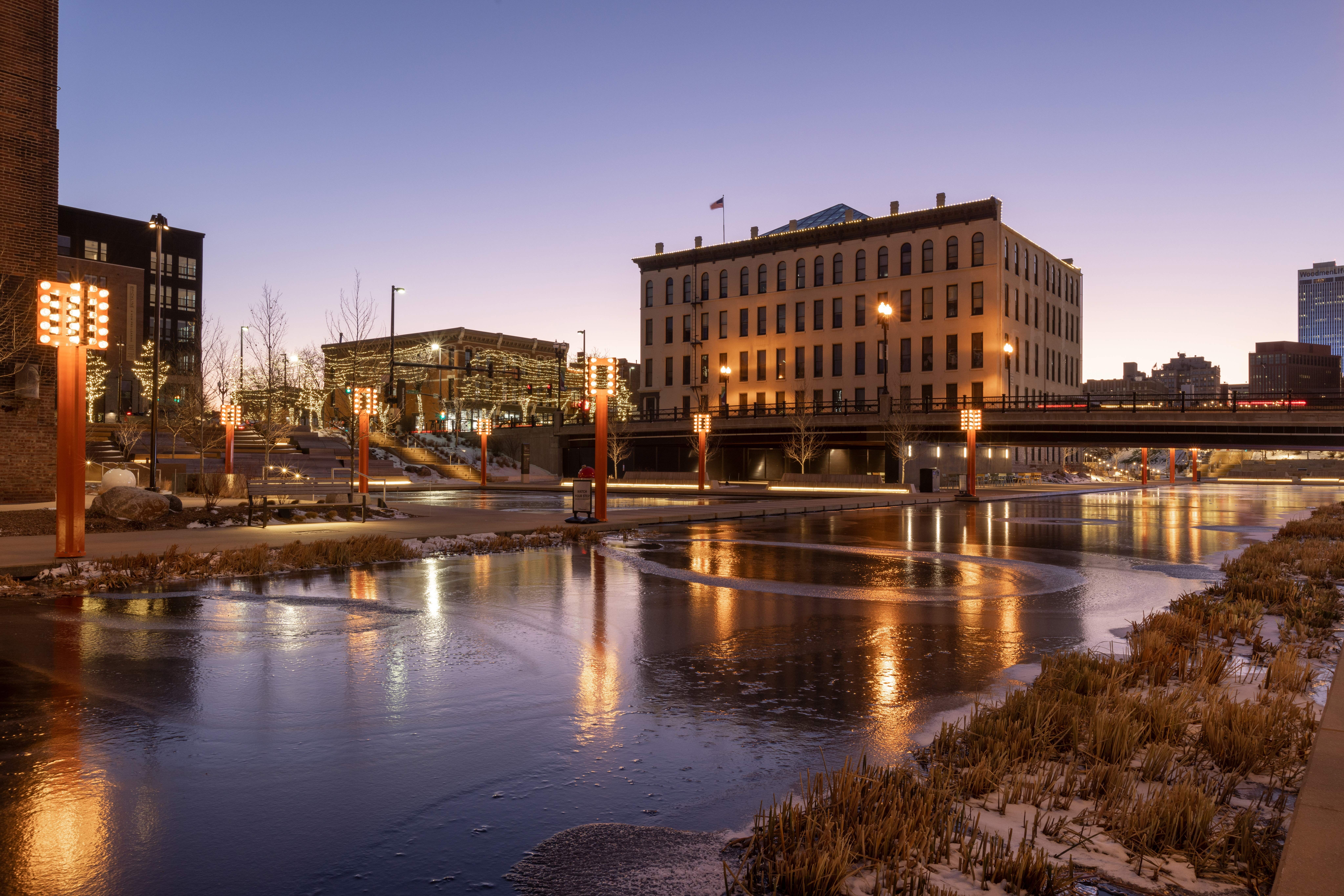 Die Gene Leahy Mall bei der RiverFront