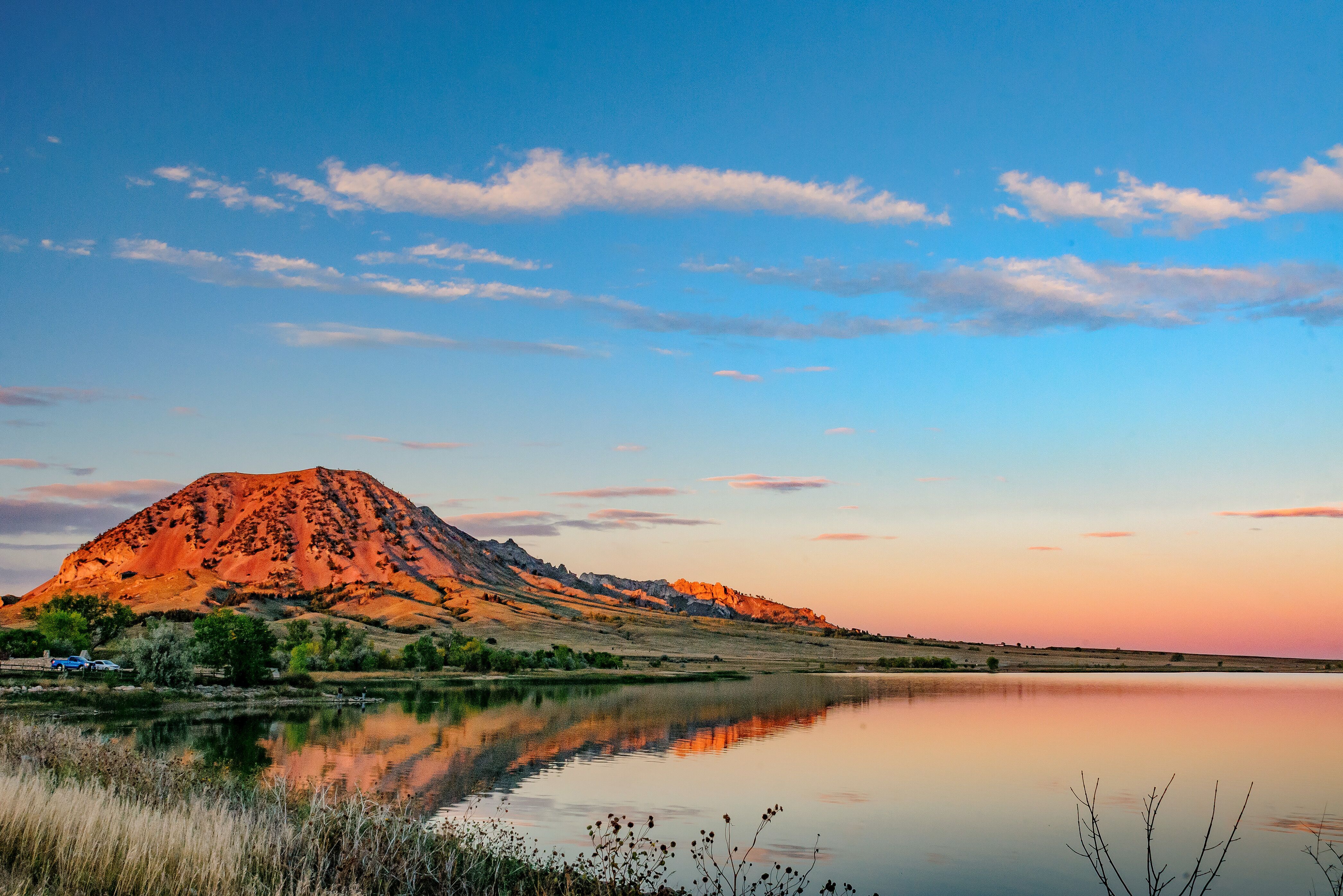 Schöner Sonnenuntergang im Bear Butte Statepark in South Dakota