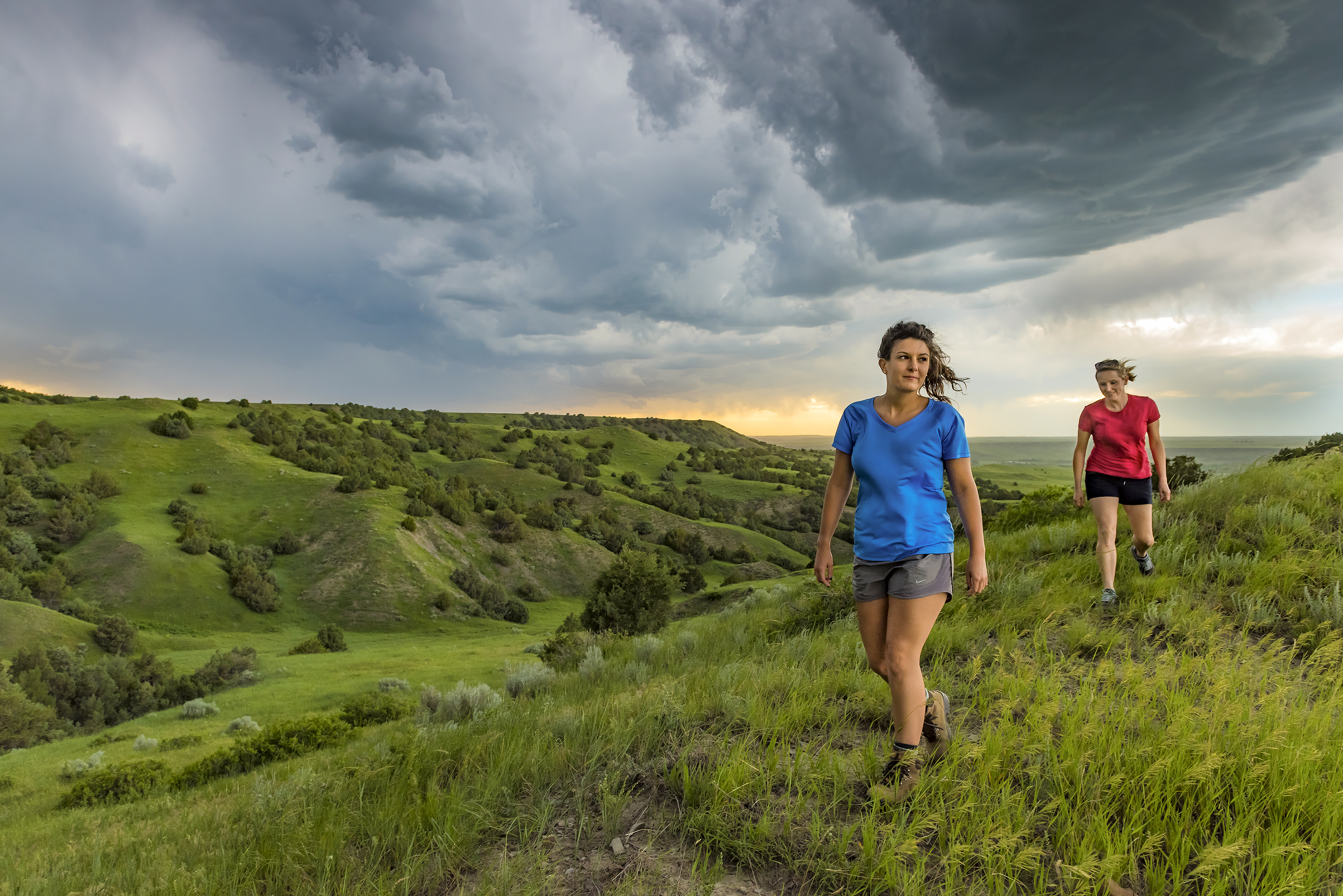 Auf Wanderung durch die endlosen Weiten South Dakotas