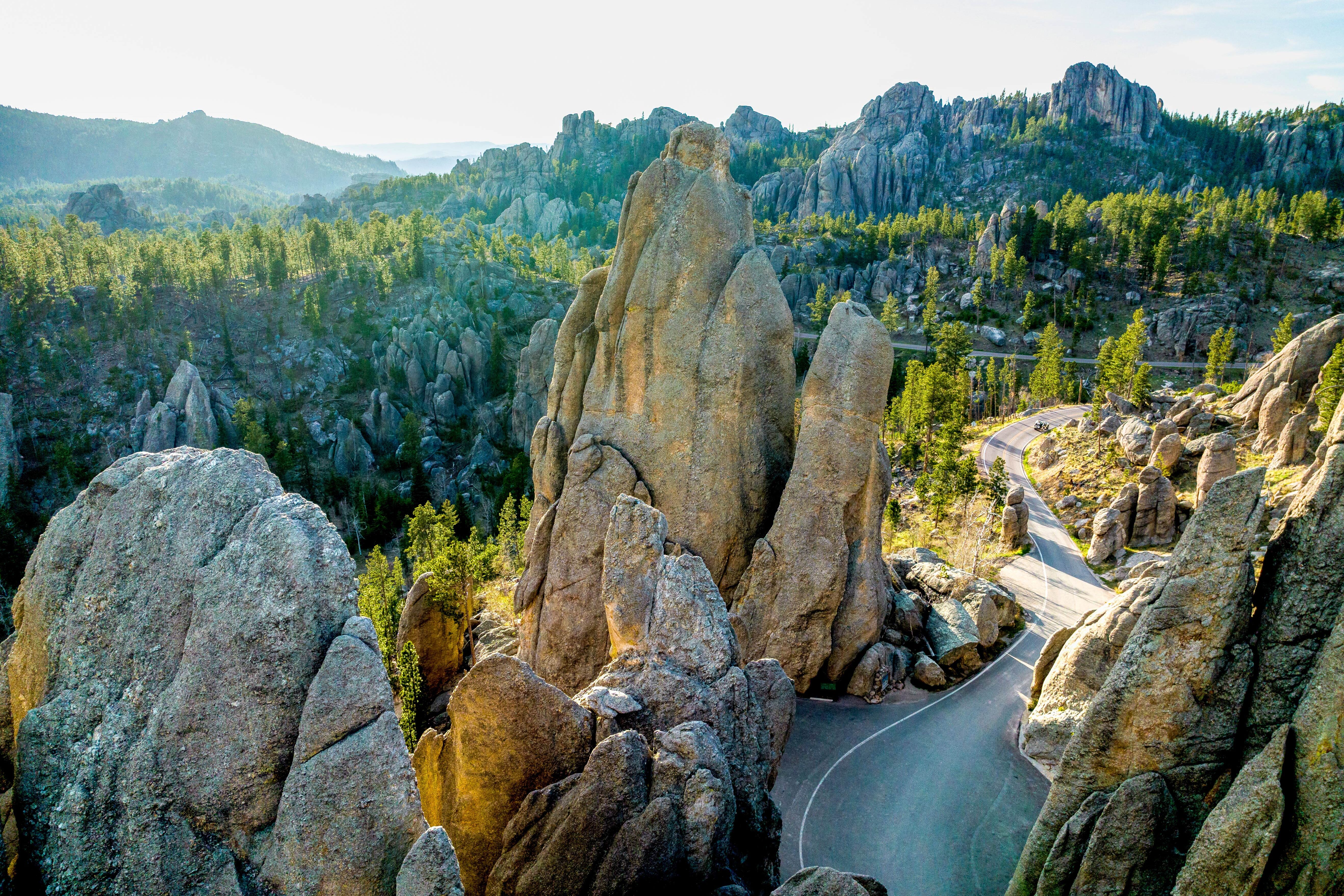 Weg durch den Custer State Park in South Dakota
