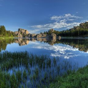 Panoramablick auf den Sylvan Lake Panoramablick auf den Sylvan Lake
