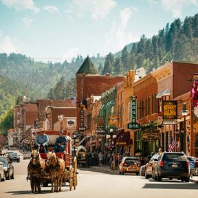 Idyllisches Städtchen Deadwood in South Dakota