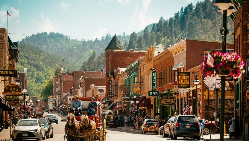 Idyllisches Städtchen Deadwood in South Dakota Idyllisches Städtchen Deadwood in South Dakota