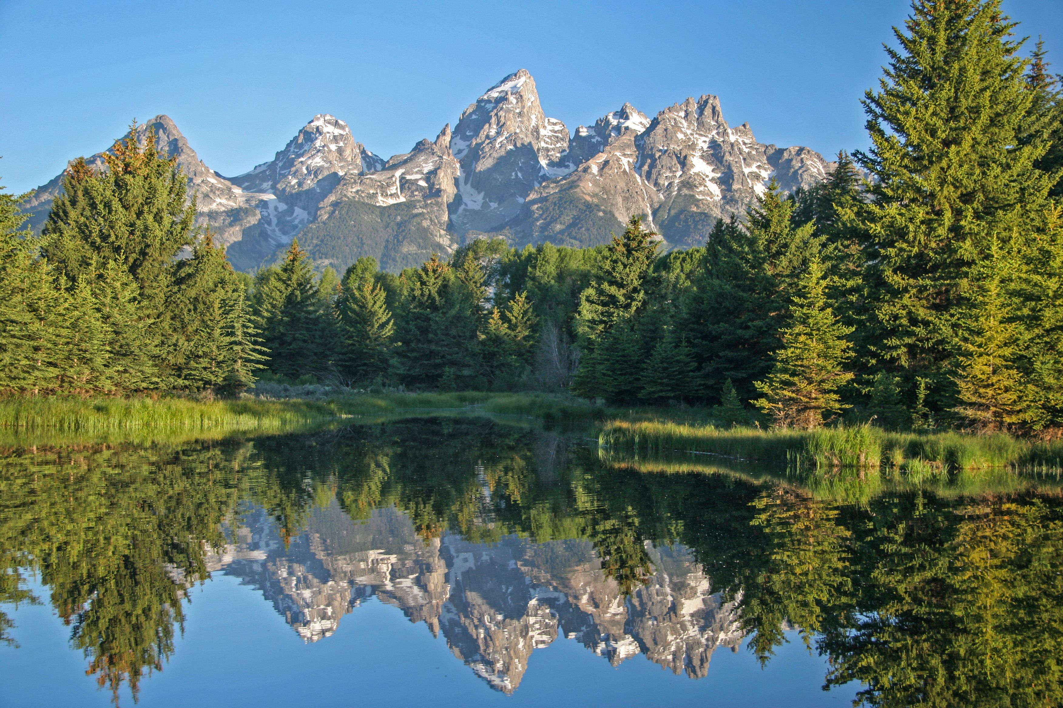 Der Grand Teton Gebirgszug in Wyoming