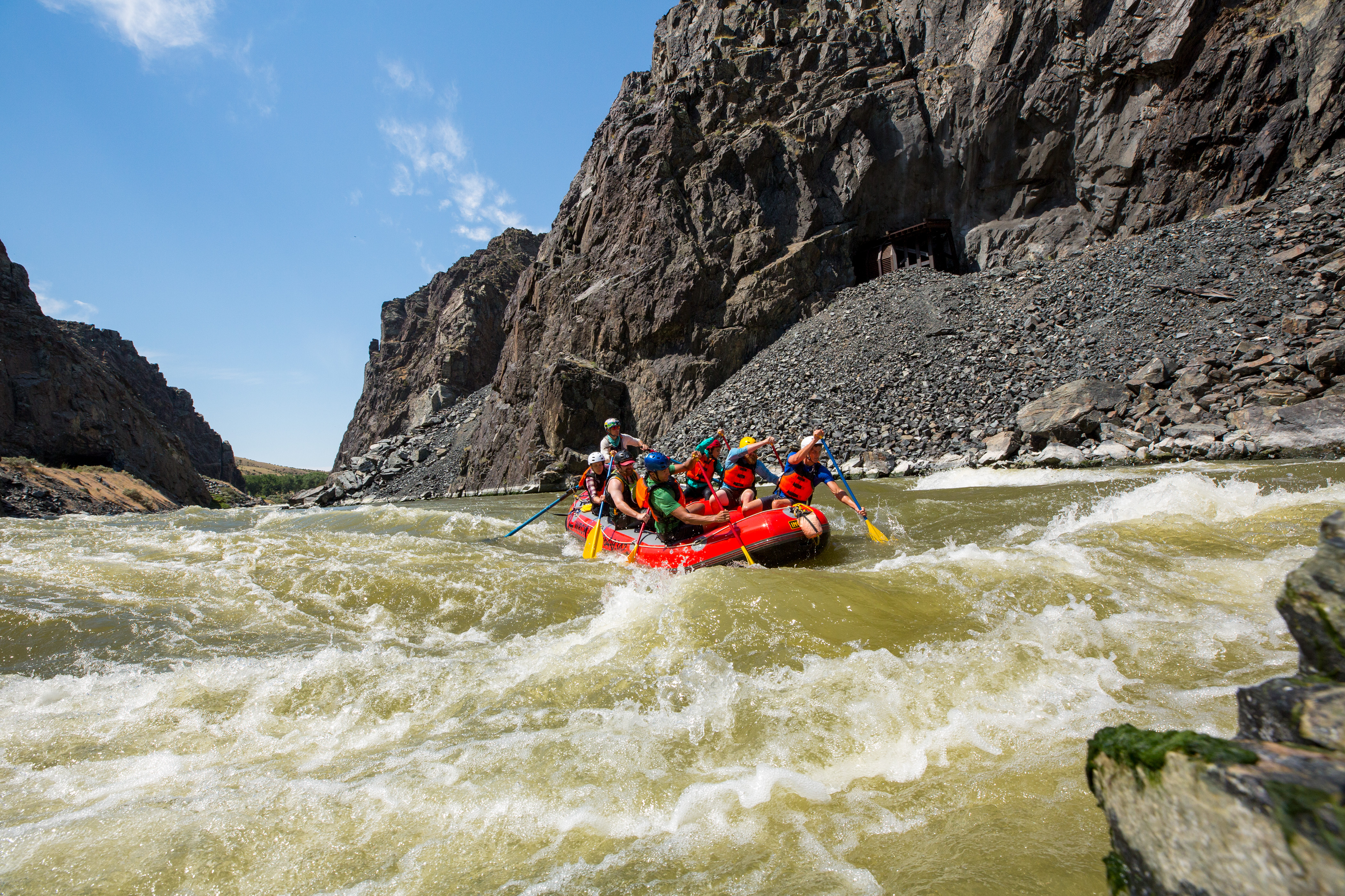 Rafting auf dem Wind River Canyon in Wyoming