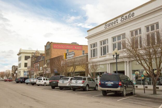 Downtown Rock Springs im Sweetwater County in Wyoming