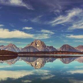 Bergpanorama im Grand Teton National Park, Wyoming