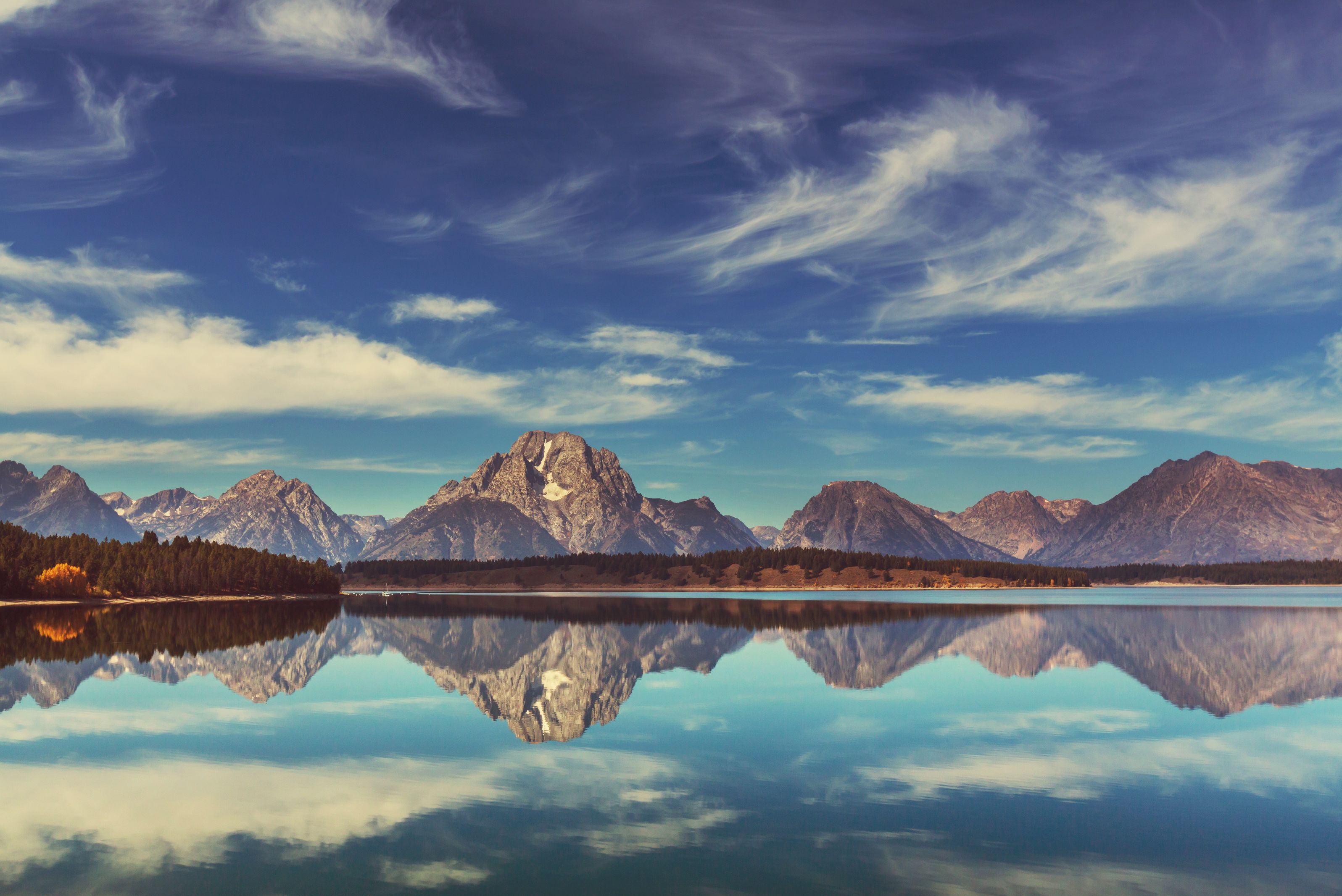 Bergpanorama im Grand Teton National Park, Wyoming